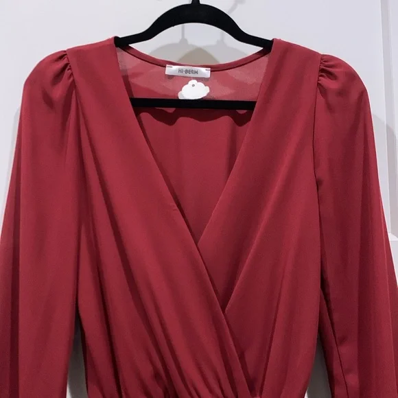 NWT HI-BEAM Burgundy Romper Small - Picture 6 of 14